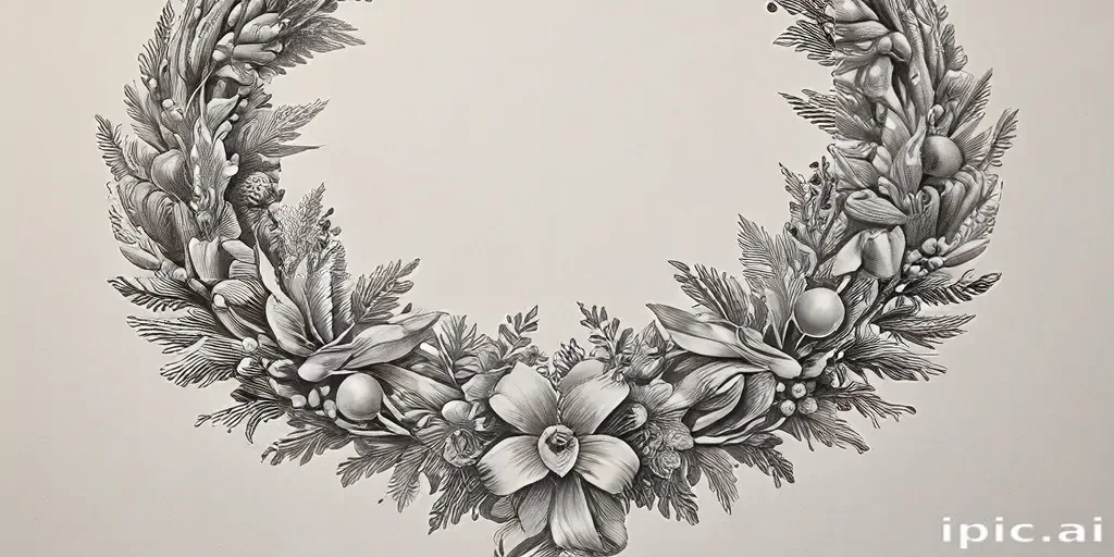 wreath drawing