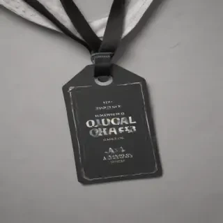 clothing tag mockup