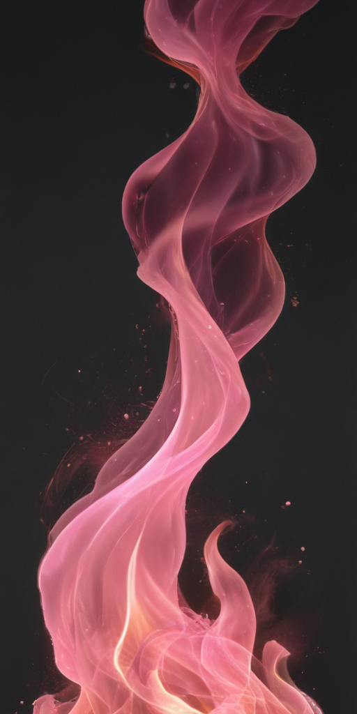 Elegant Swirls of Colorful Flames Dancing Against a Dark Background