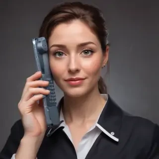 holding phone