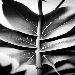 leaf picture black and white