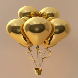 gold balloons png