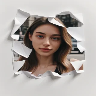 ripped paper aesthetic