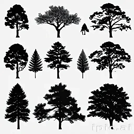 trees silhouette png