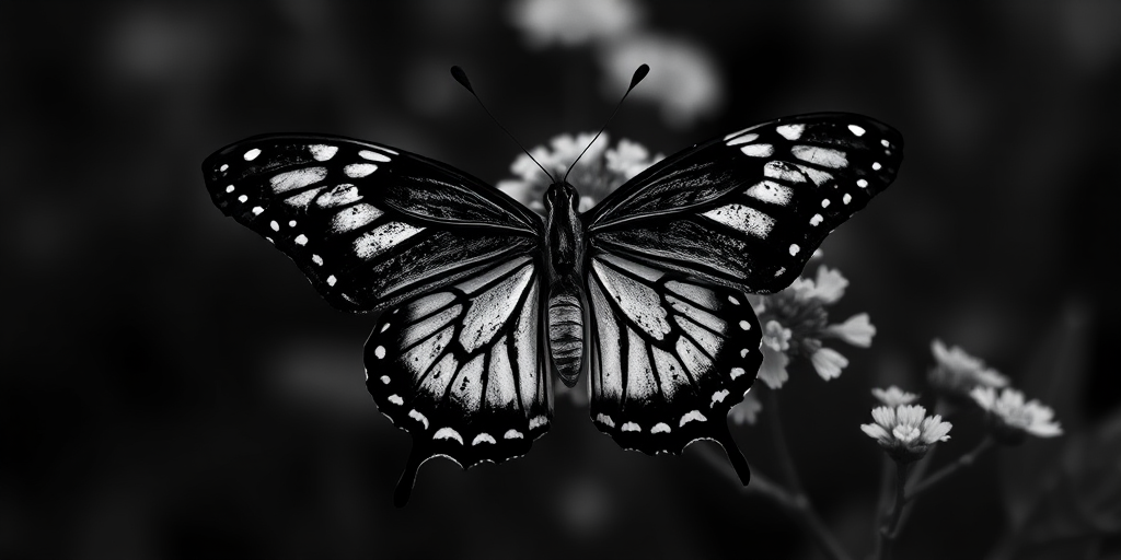 black and white butterfly wallpaper