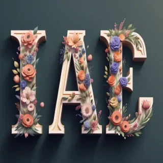 floral font