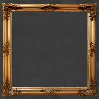 rectangle gold frame png