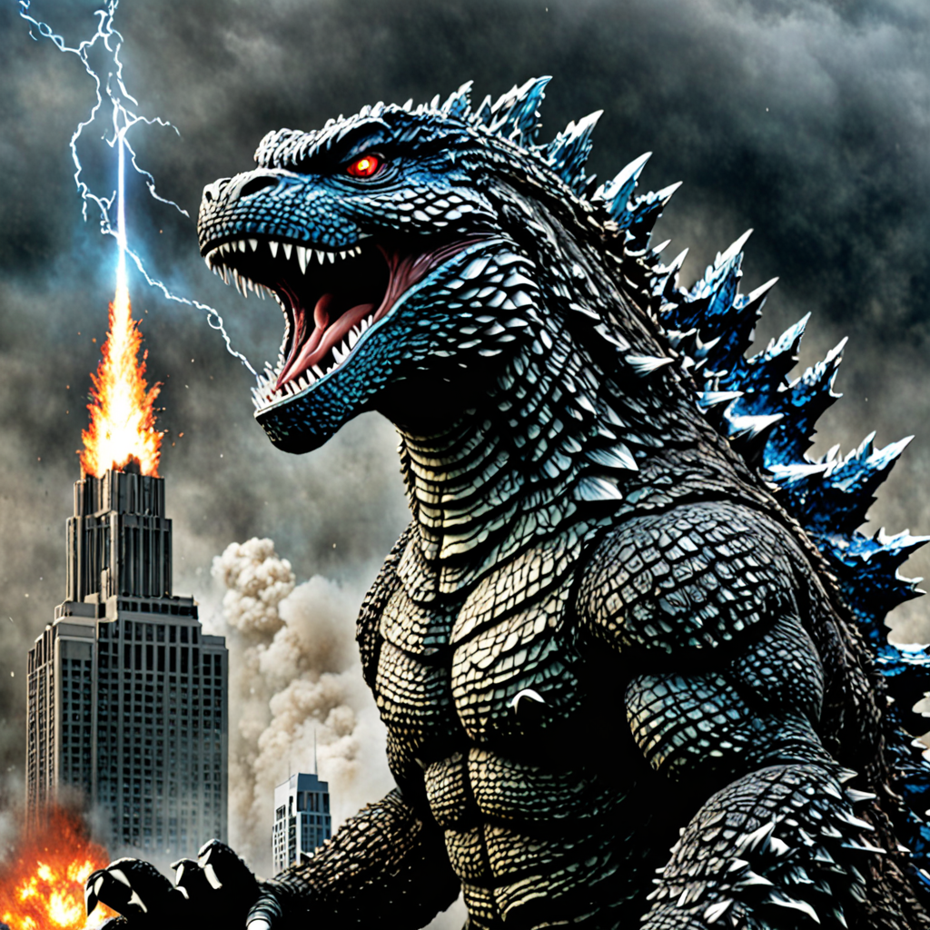 Godzilla in atomic breath