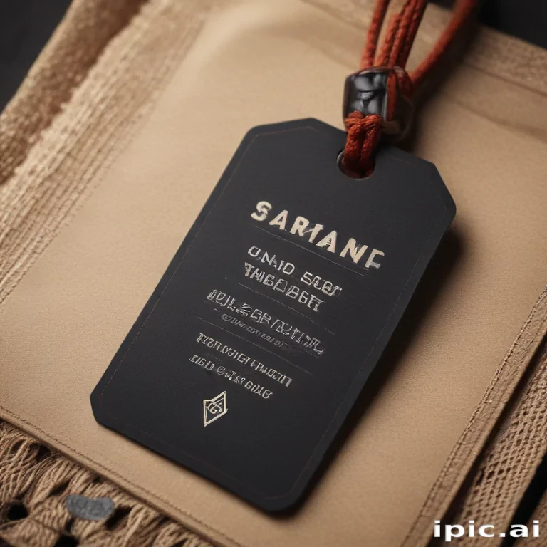 clothing tag mockup