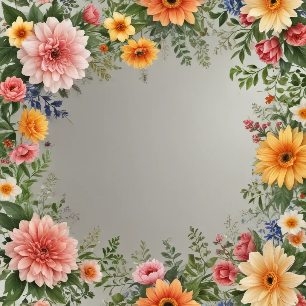 flower border transparent