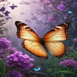 background with butterflies