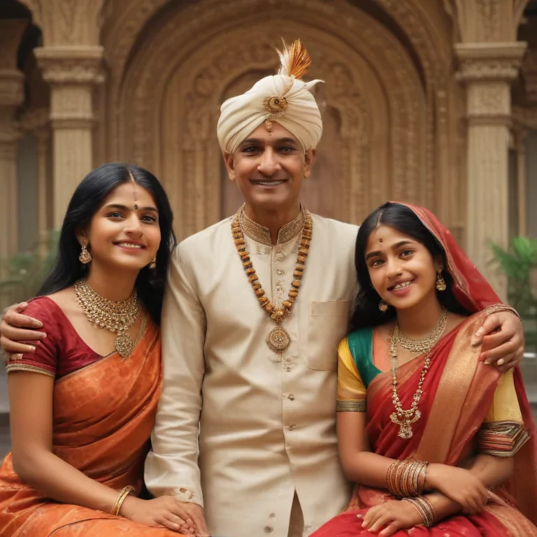 happy indian family