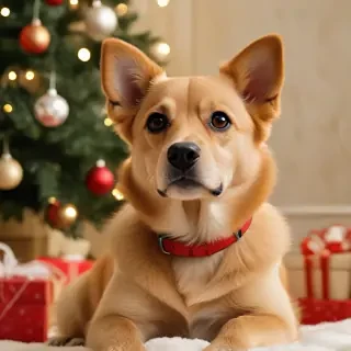 wallpaper christmas dog