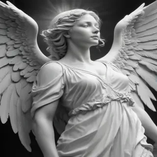 angel clip art black and white