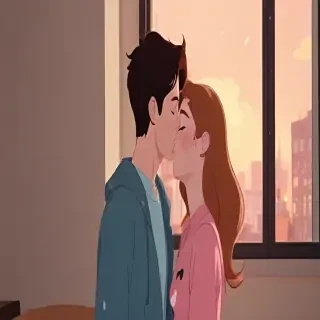 cartoon couple aesthetic
