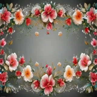 transparent flower border