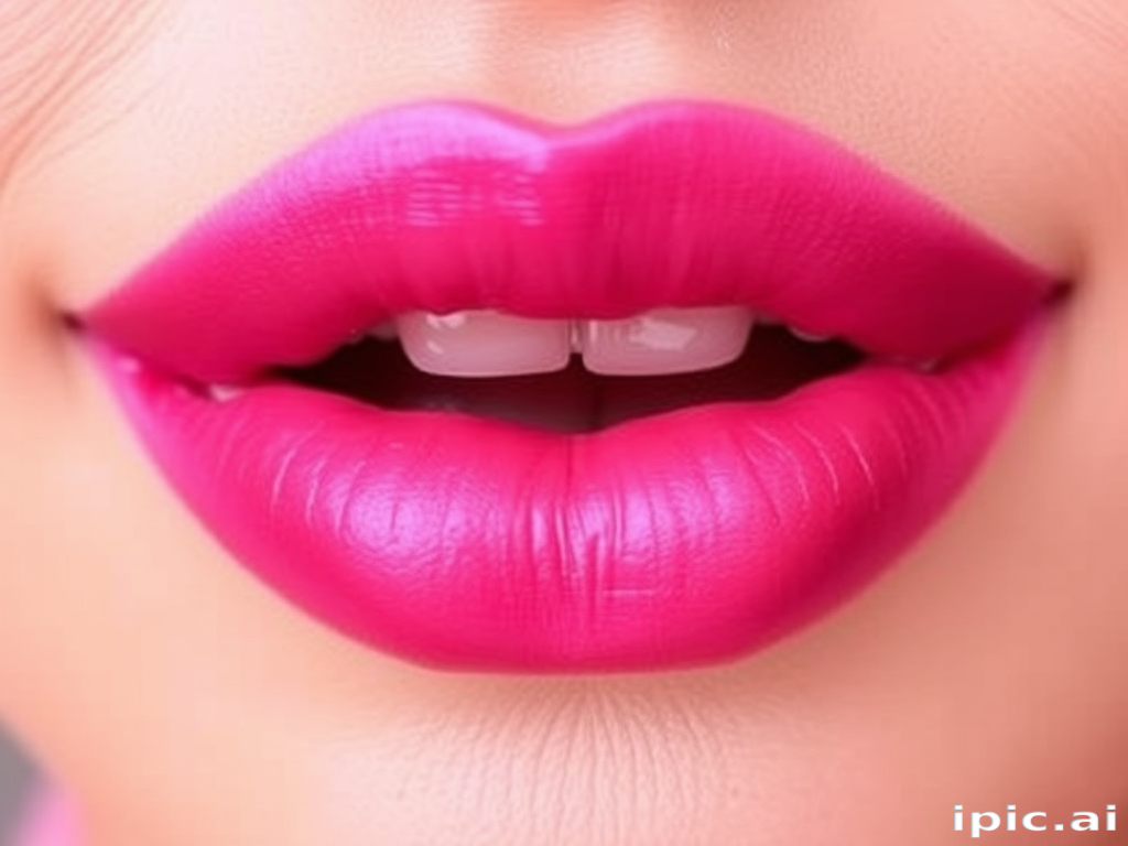 Ombre pink-to-purple lips, known as "Sunset Gradient," create a stunning two-tone effect with a smooth transition between shades