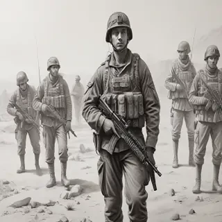 soldiers drawing