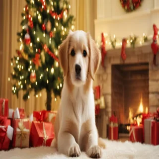 christmas dog wallpaper