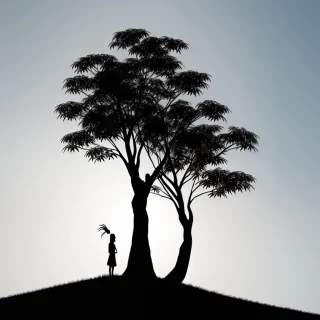 silhouette tree png