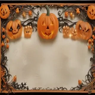 halloween border transparent