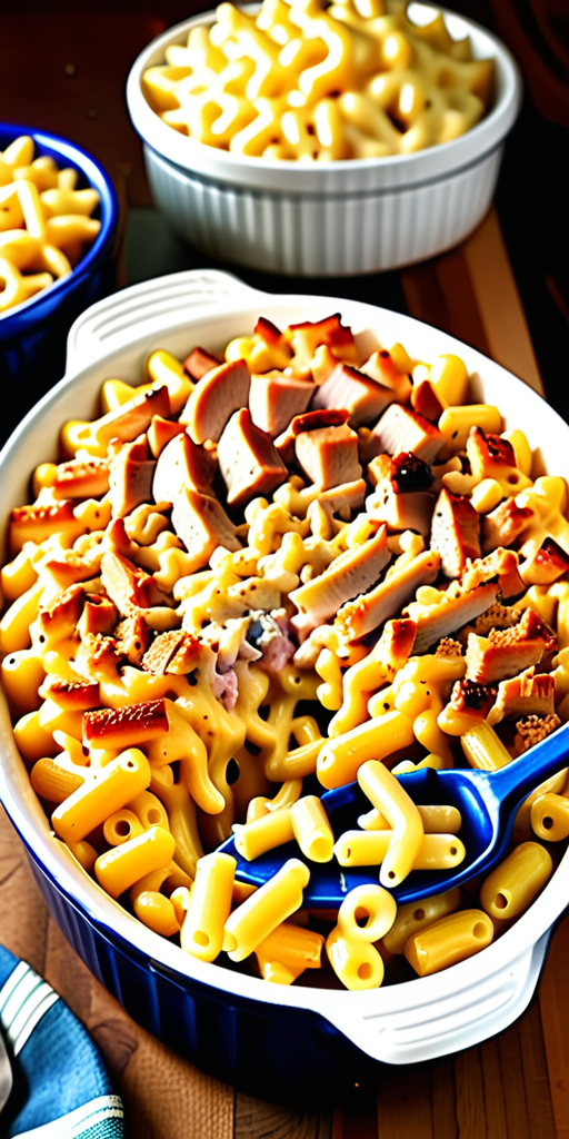 macaroni and cheese with turkey