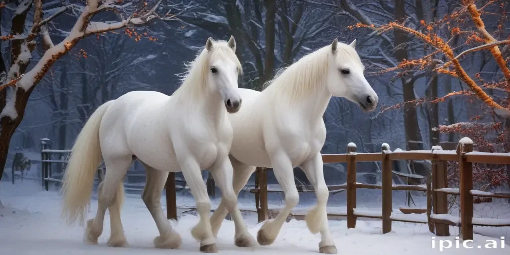 pictures of christmas horses