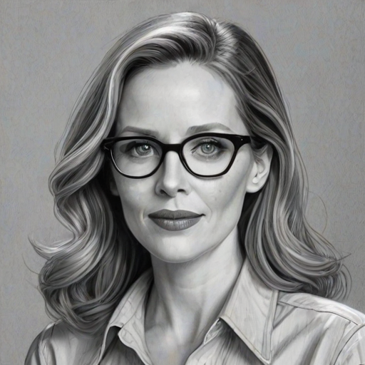 Exquisite Leslie Mann, pencil sketch, portrait of Captivating woman 1938s in glasses, hair style beatnik, outline, clear lines, fine lines, 8k
