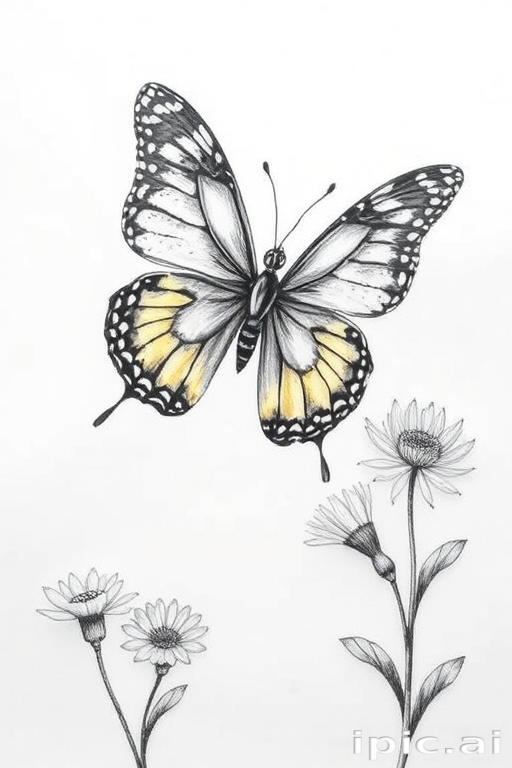 picture of a butterfly drawing