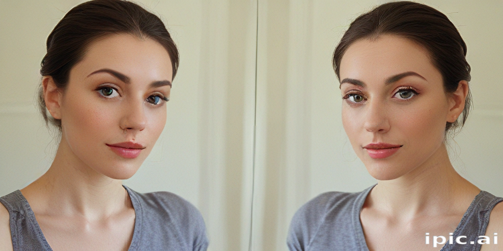 Elegant Portrait of a Woman with Soft Makeup and Natural Beauty