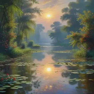 monet painting wallpaper