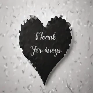 thank you black and white