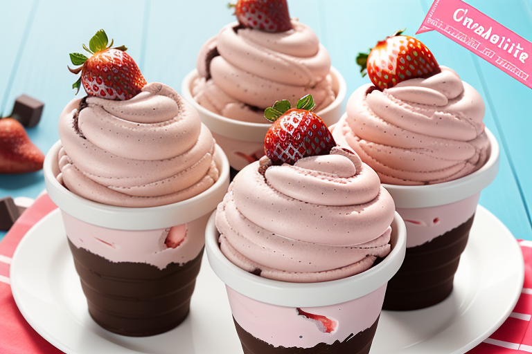 vanilla strawberry chocolate ice cream