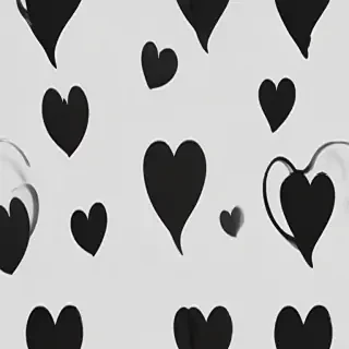 black heart transparent