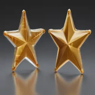 transparent gold star