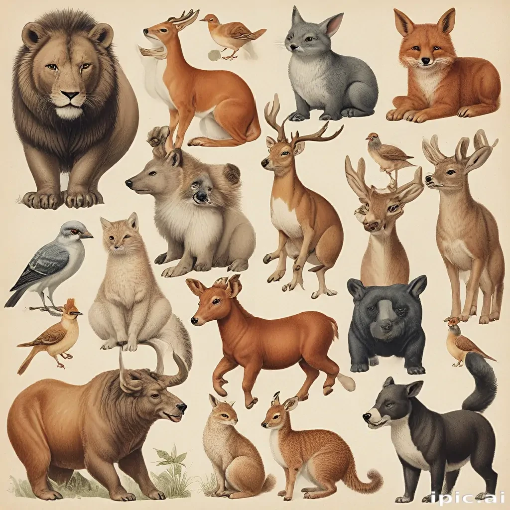 vintage illustrations animals