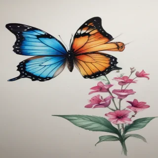 butterfly drawign
