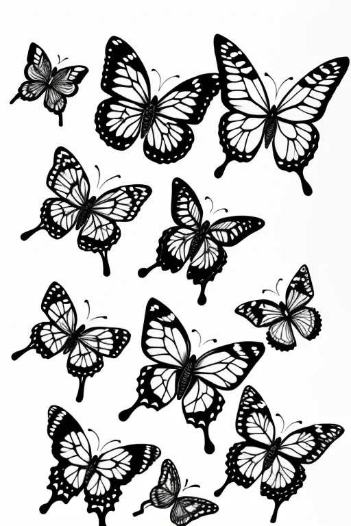 butterflies drawings