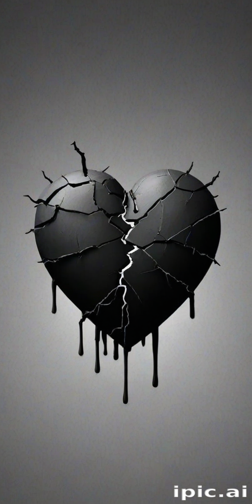 broken heart black