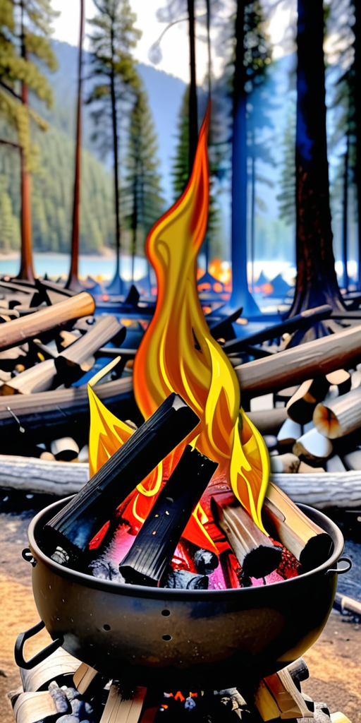how hot is a camp fire