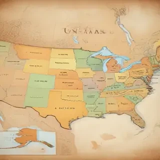 map of united states with states