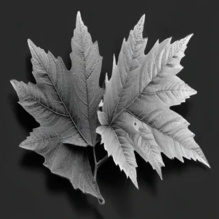 leaf clip art black and white