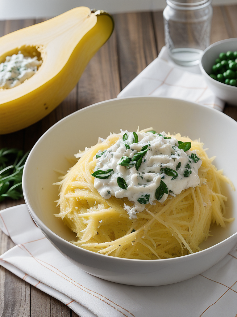spaghetti squash with boursin cheese