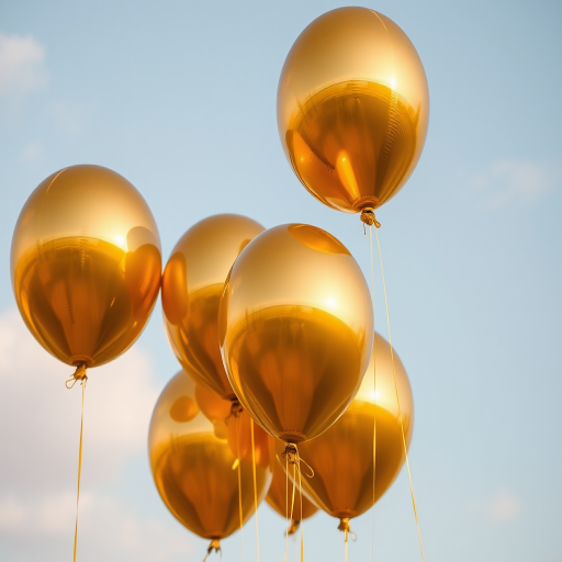 golden balloons