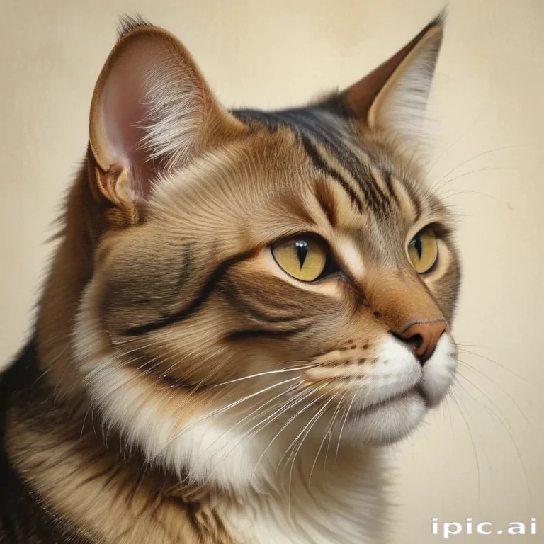 vintage cat drawing