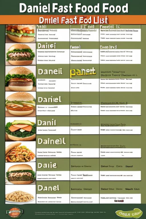 daniel fast food list pdf