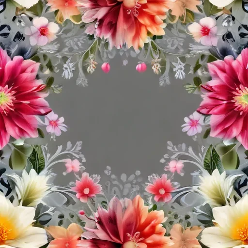 transparent flower border