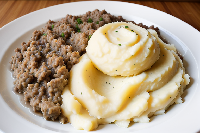 mashed potatoes and ground beef