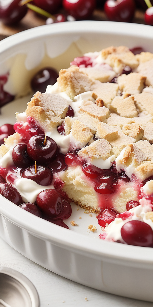 cream cheese cherry dump cake