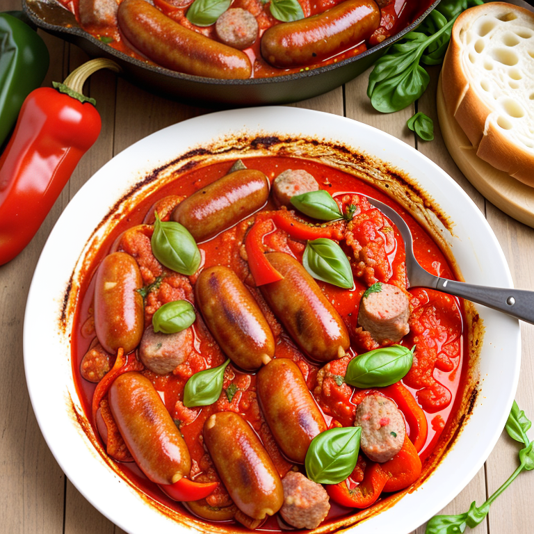 italian sausage and peppers in marinara sauce